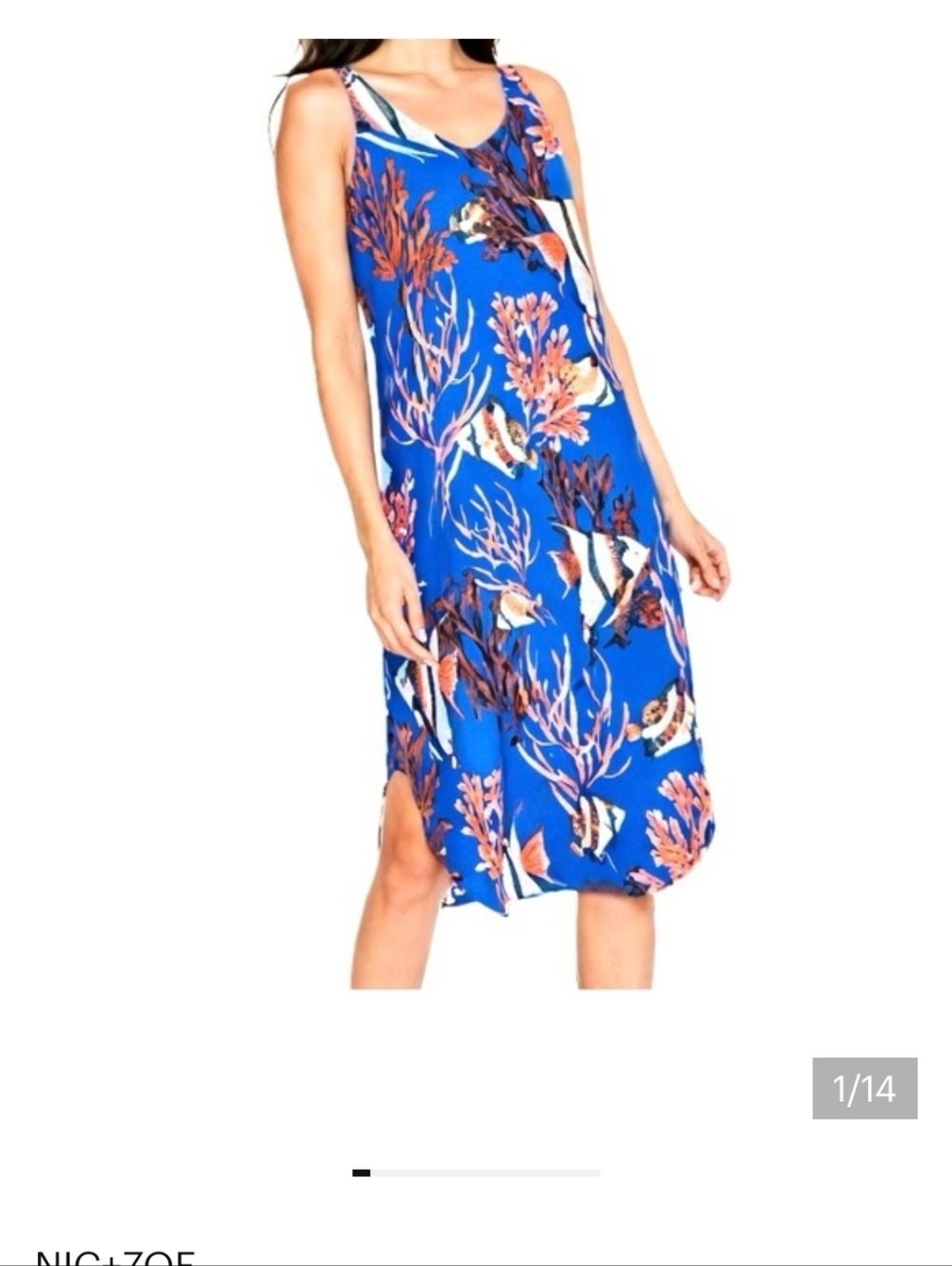 Nic + Zoe Tropical Fish Dress, M